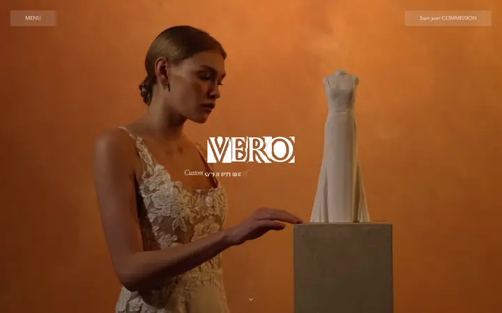 VERO artist website homepage