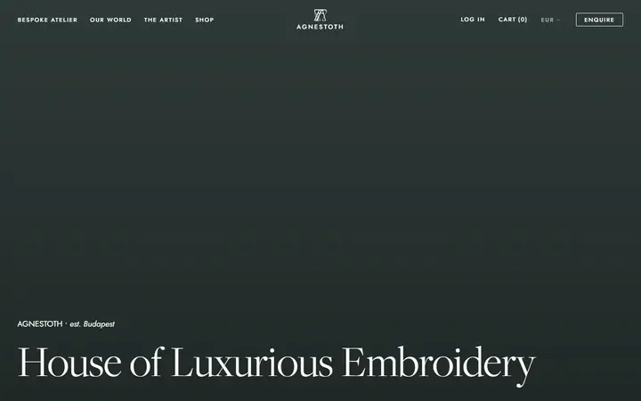AGNESTOTH accessories brand website homepage