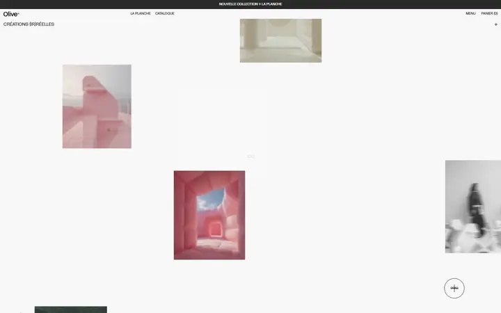 Olive® furniture website homepage
