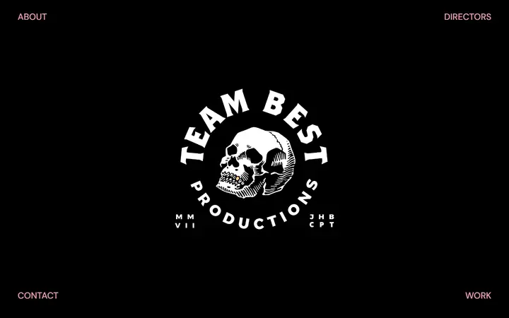 Team Best Productions production company website homepage