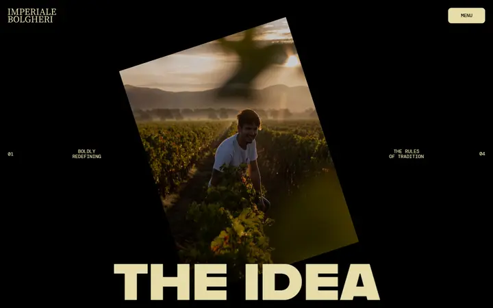 Imperiale Bolgheri winery website homepage