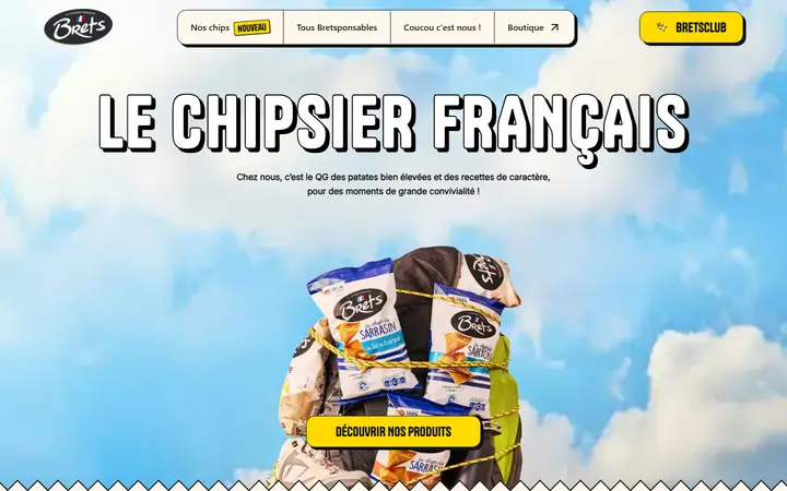 Brets food brand website homepage