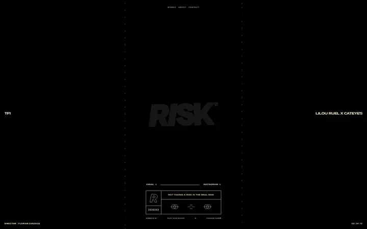 RISK production company website homepage