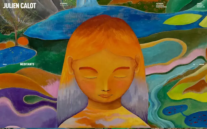 Julien Calot artist website homepage