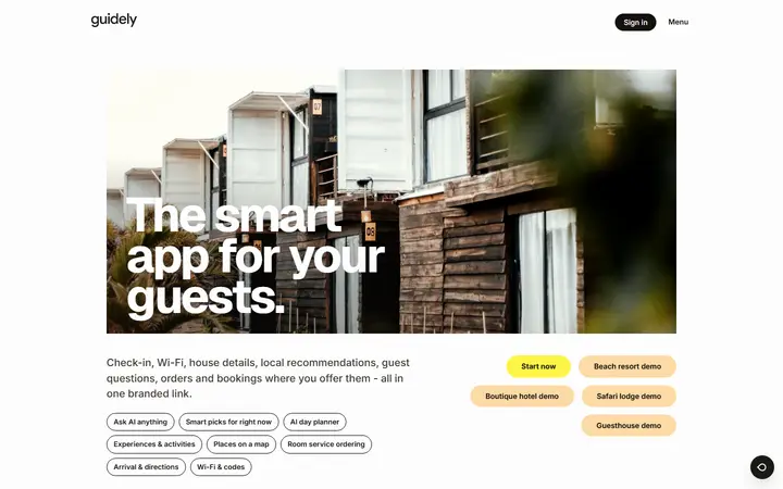 guidely SaaS website homepage