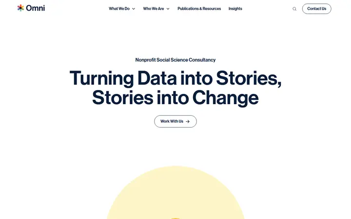 Omni nonprofit website homepage