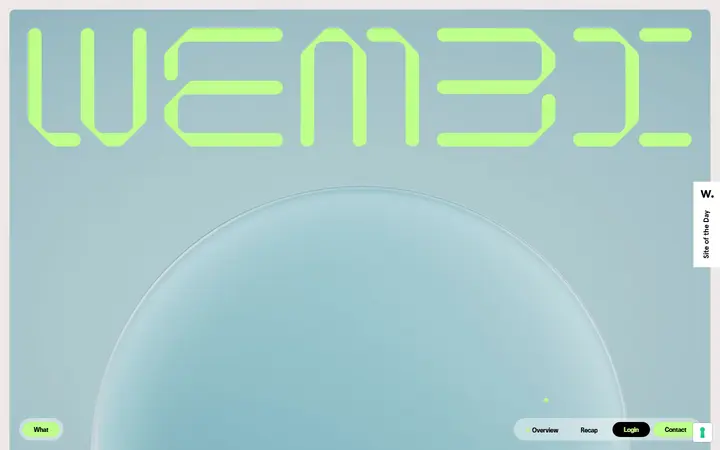Wembi SaaS website homepage