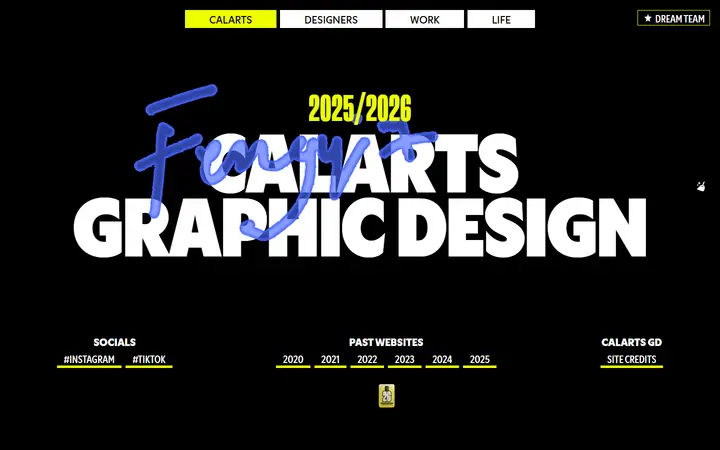 CalArts Graphic Design 2026 university website homepage