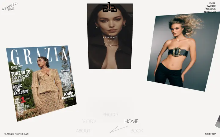 Dametreus Ward photography website homepage