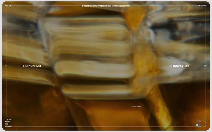 MilleDollars production company website homepage