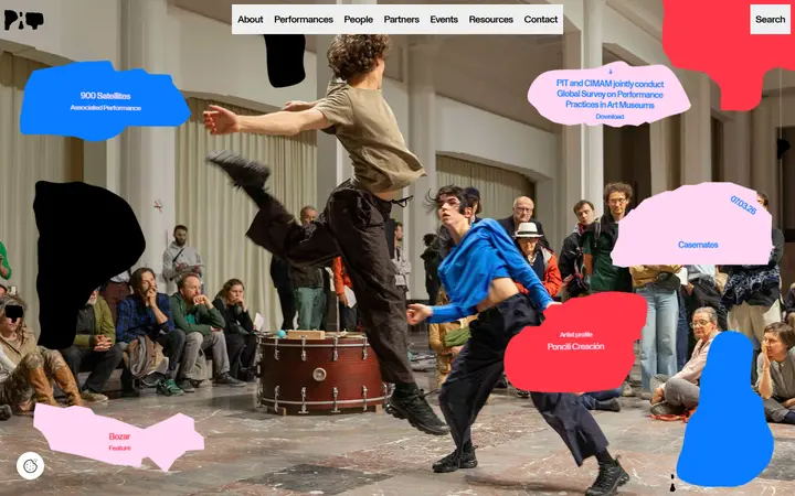 PIT theatre website homepage