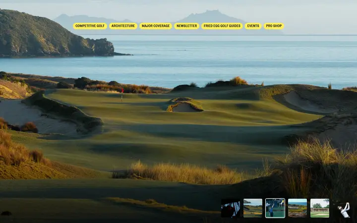 Fried Egg Golf magazine website homepage