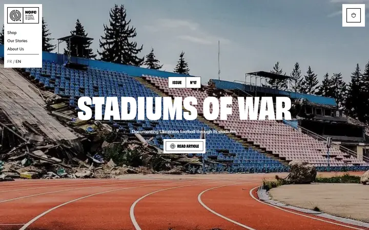No Football Colors magazine website homepage