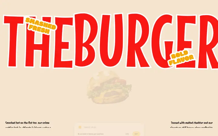 CRAV Burgers restaurant website homepage