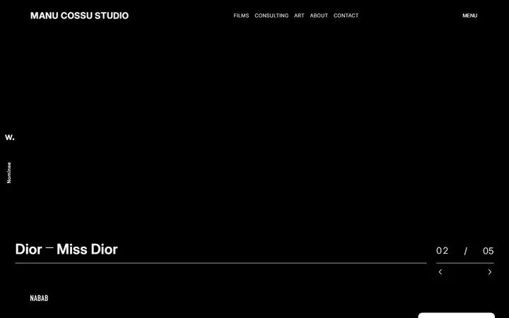 Manucossu production company website homepage