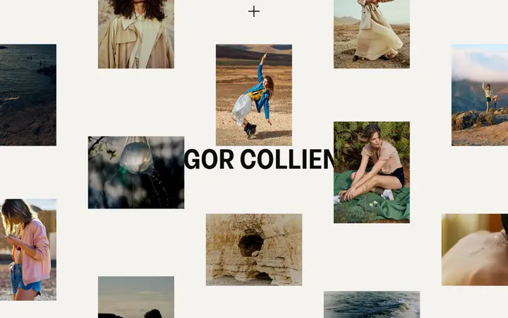 Gregor Collienne photography website homepage