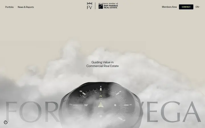 Fort Vega real estate website homepage
