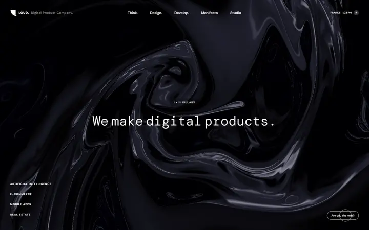 LOUD srl design agency website homepage