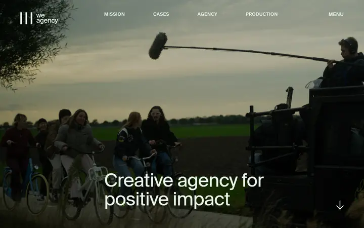 We Agency marketing agency website homepage