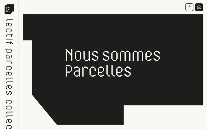 Collectif Parcelles design agency website homepage