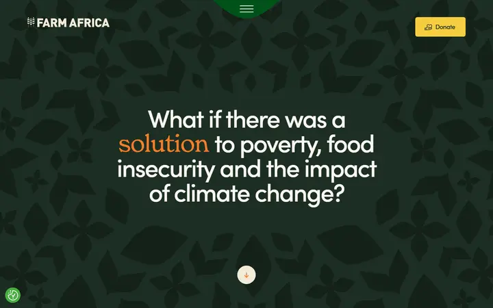 Farm Africa nonprofit website homepage