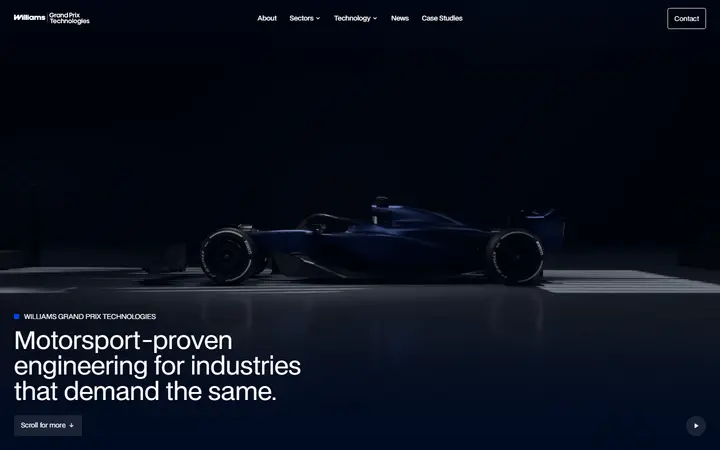 Williams Grand Prix Technologies robotics company website homepage