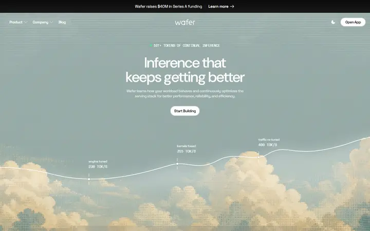 Wafer AI company website homepage
