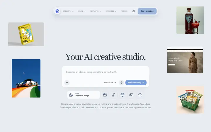Clico AI company website homepage