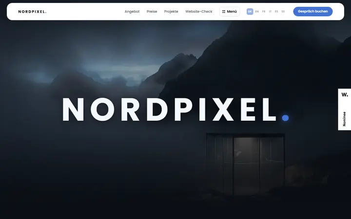 NordPixel design agency website homepage