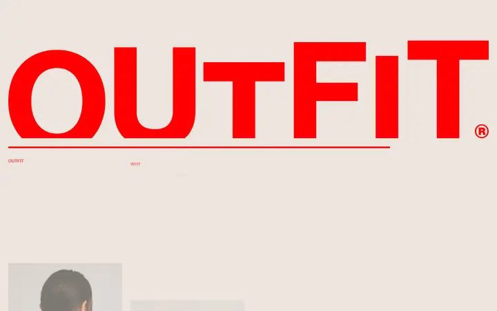 Outfit fashion brand website homepage