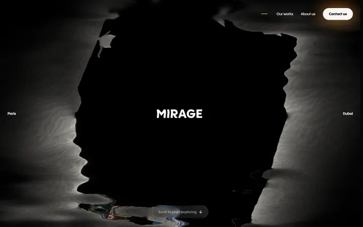 Studio Mirage animation studio website homepage