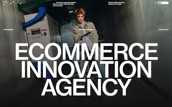 Made in Evolve design agency website homepage