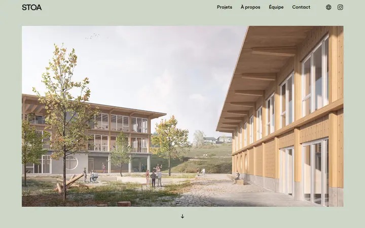 STOA architecture website homepage