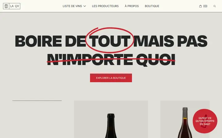 Disrupting private import with a bold D2C pivot winery website homepage