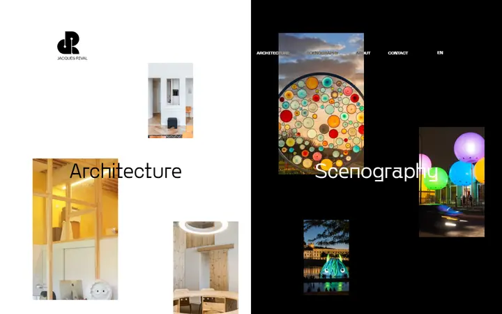 Jacques Rival architecture website homepage