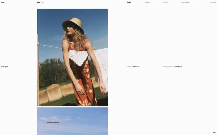 Gavin Schneider Productions photography website homepage