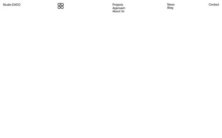 Studio Dado design agency website homepage