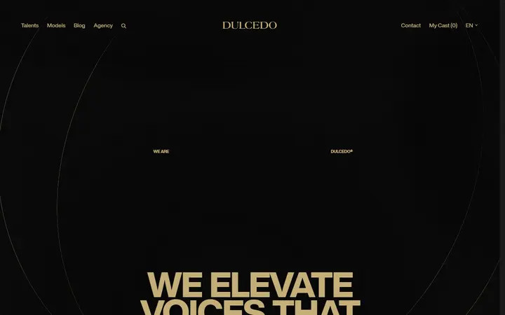 Dulcedo marketing agency website homepage