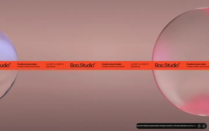 Boc design agency website homepage
