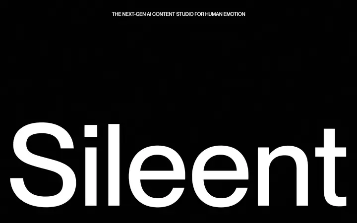 SILEENT design agency website homepage