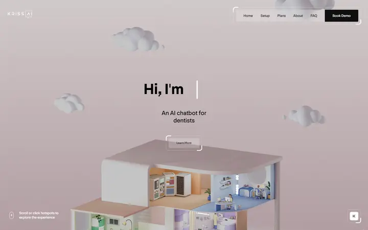 Kriss AI company website homepage