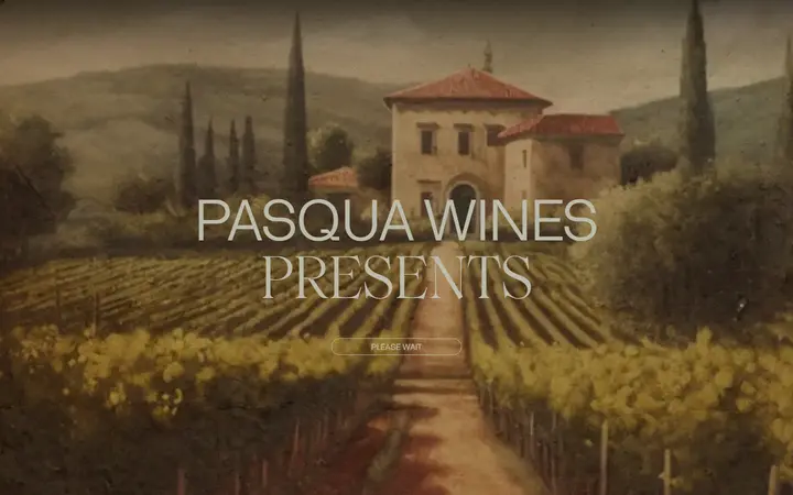Pasqua Wines winery website homepage