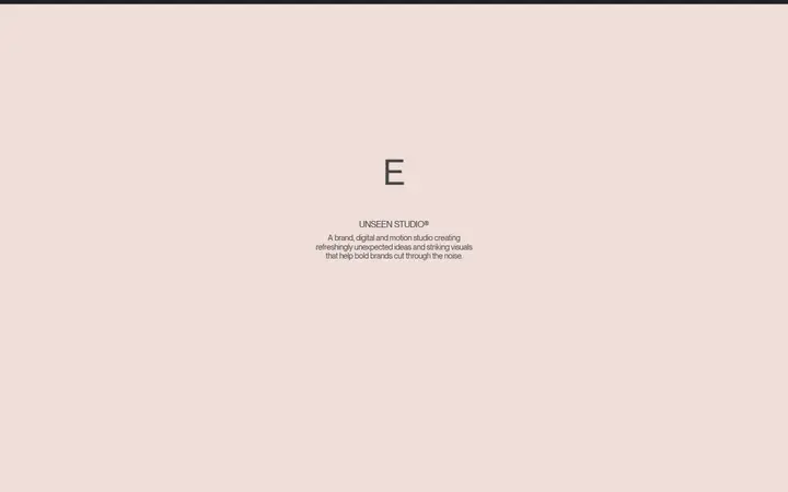Unseen Studio® design agency website homepage