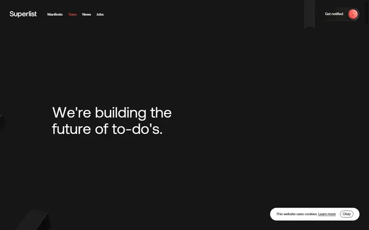 Superlist productivity app website homepage