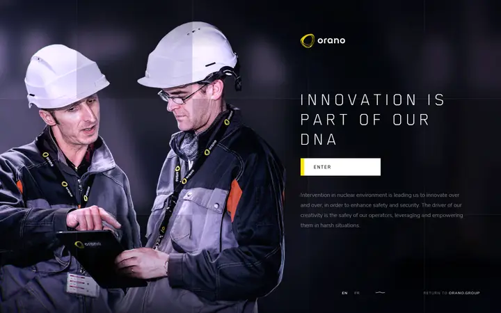 Orano energy company website homepage