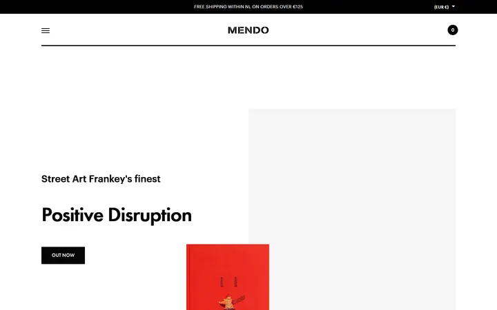 MENDO magazine website homepage