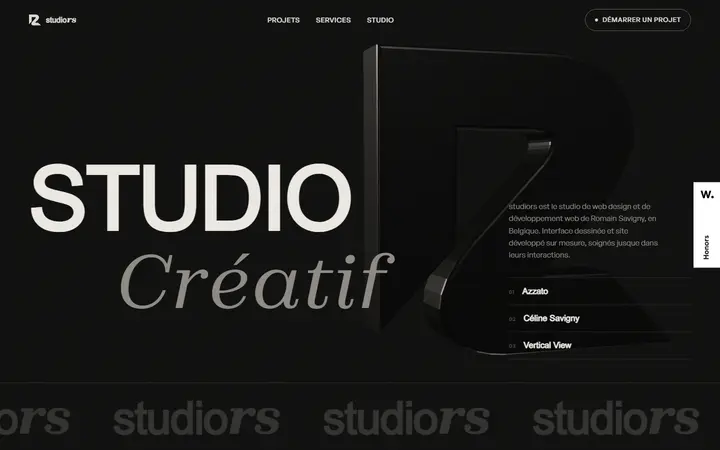 studiors design agency website homepage