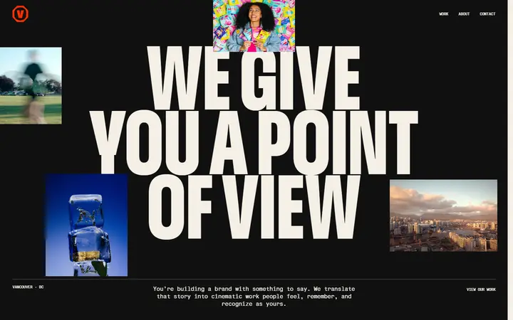 Velour Productions production company website homepage