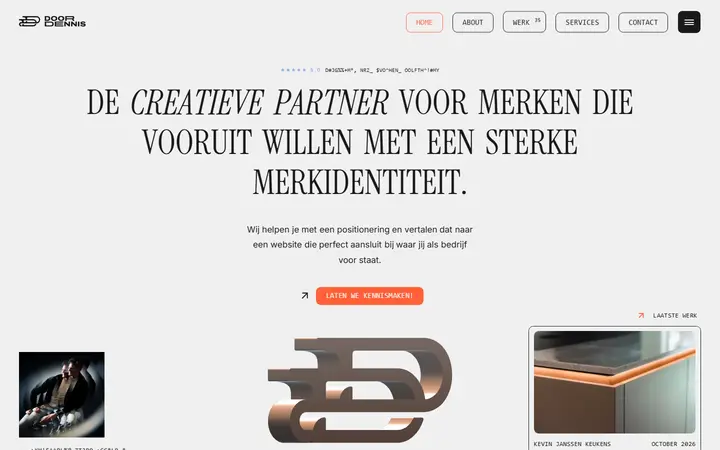 Door Dennis design agency website homepage