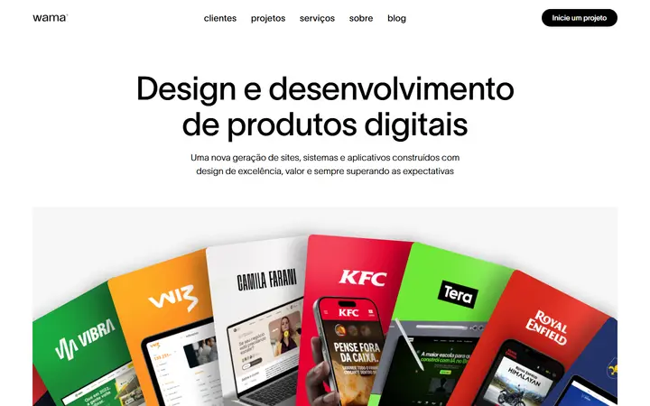 Seu próximo projeto começa aqui design agency website homepage